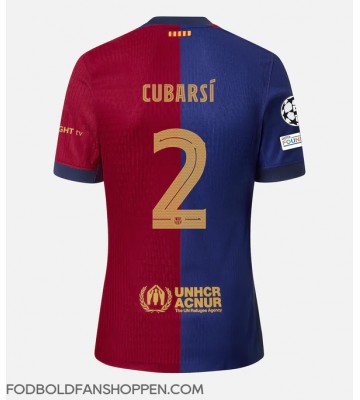 Barcelona Pau Cubarsi #2 Hjemmebanetrøje 2024-25 Kortærmet